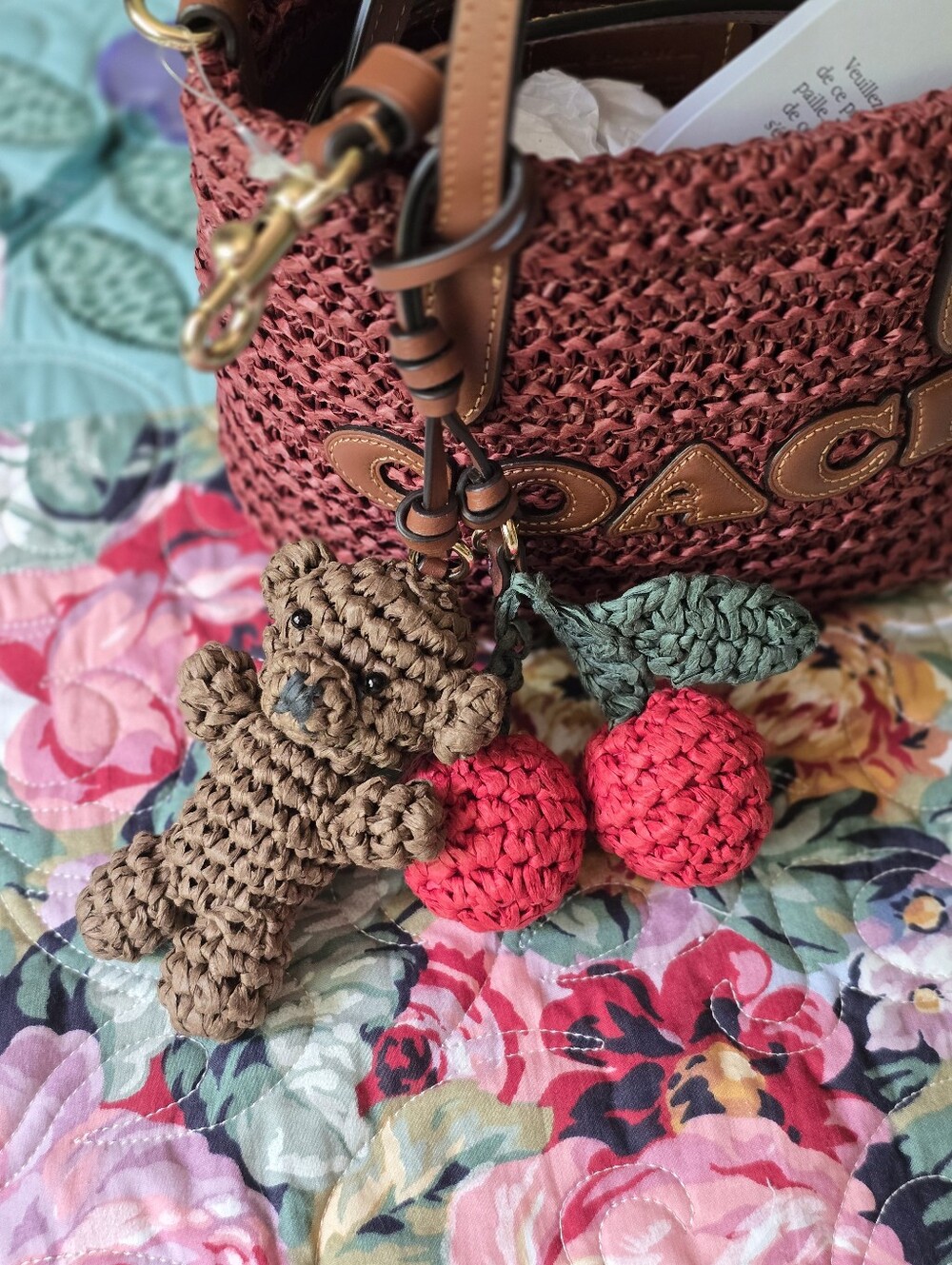 *NWT* COACH City Mini Tote Bag With Charms In Russet - Picture 9 of 16